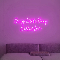 Crazy Little Thing Called Love Neon Sign Light Custom, Personalized Neon Light Pink Decor, Neon Light for Bar Party Decor