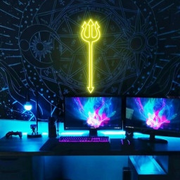 Trident Neon Light, Trident Neon Sign Light Decor, LED The Weapon Of The Sea God Sign, Poseidon Neon Signs, Trident Wall Decoration