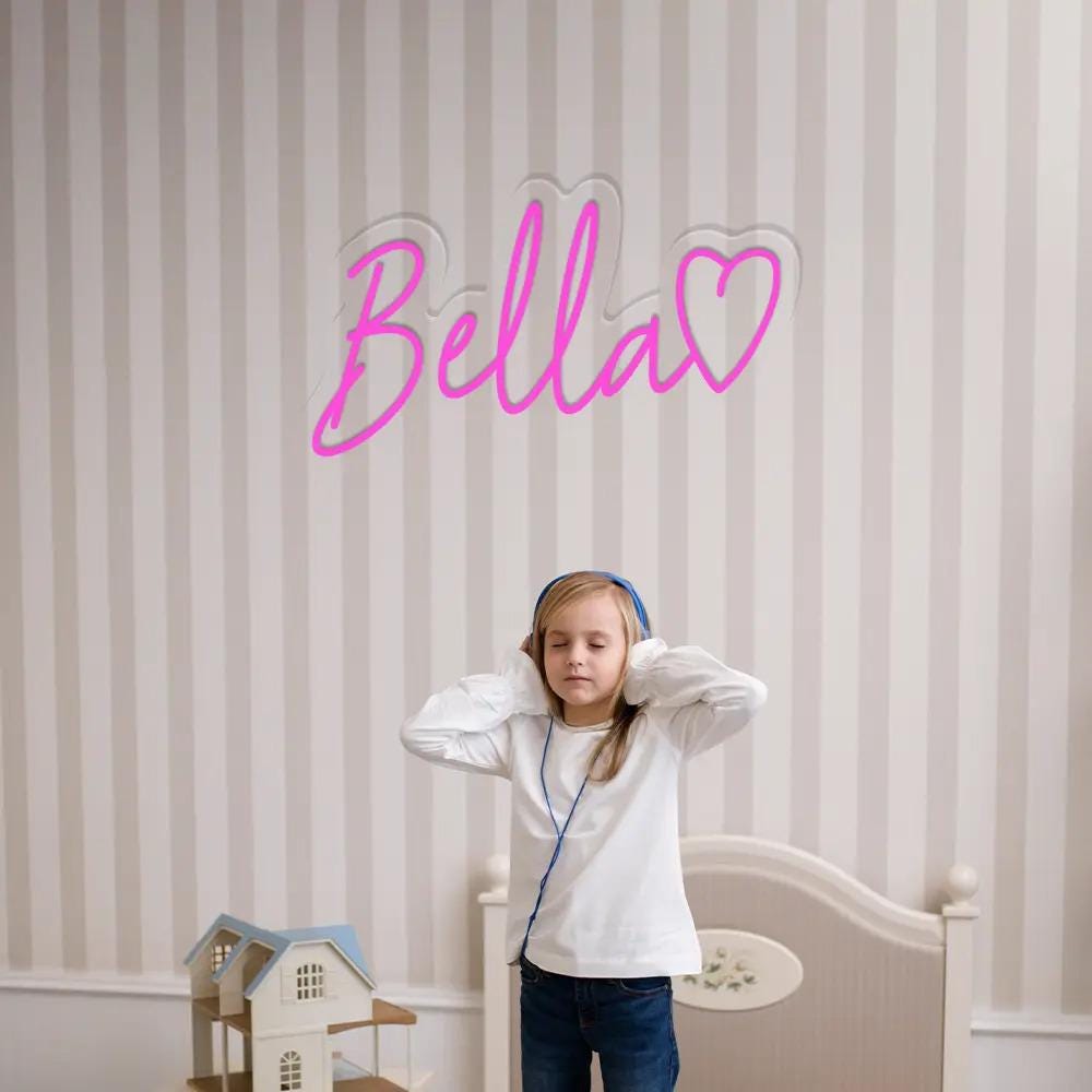 Custom Neon Sign Name For Kids Bedroom, Neon Sign Led Light Neon Sign Bedroom Decor Neon Sign Wall Decor Teenage Girls Gifts Christmas Gifts