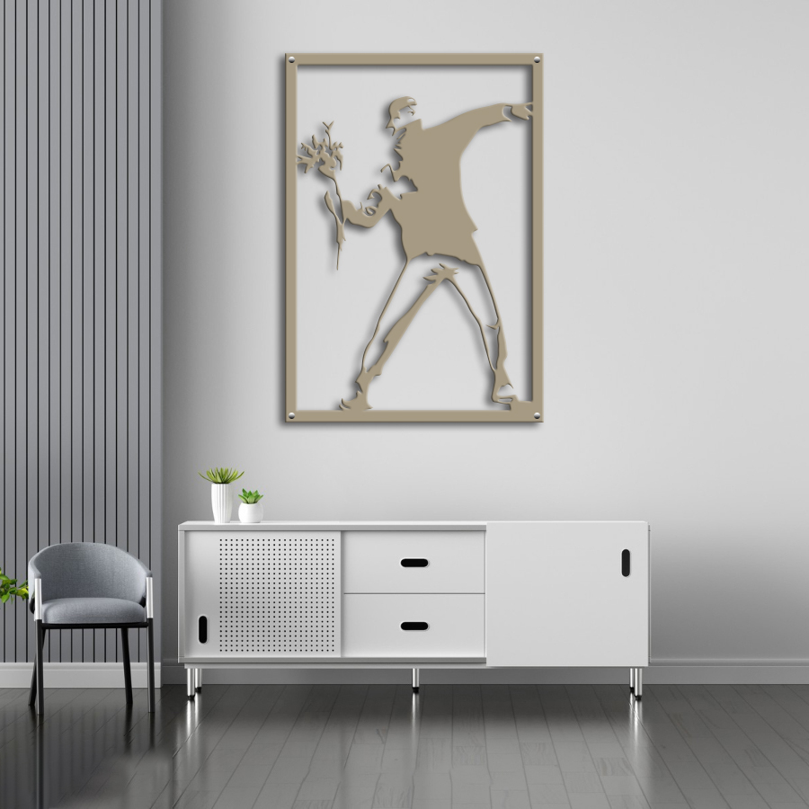 Banksy – Love Is In The Air (Flower Thrower) Adaption