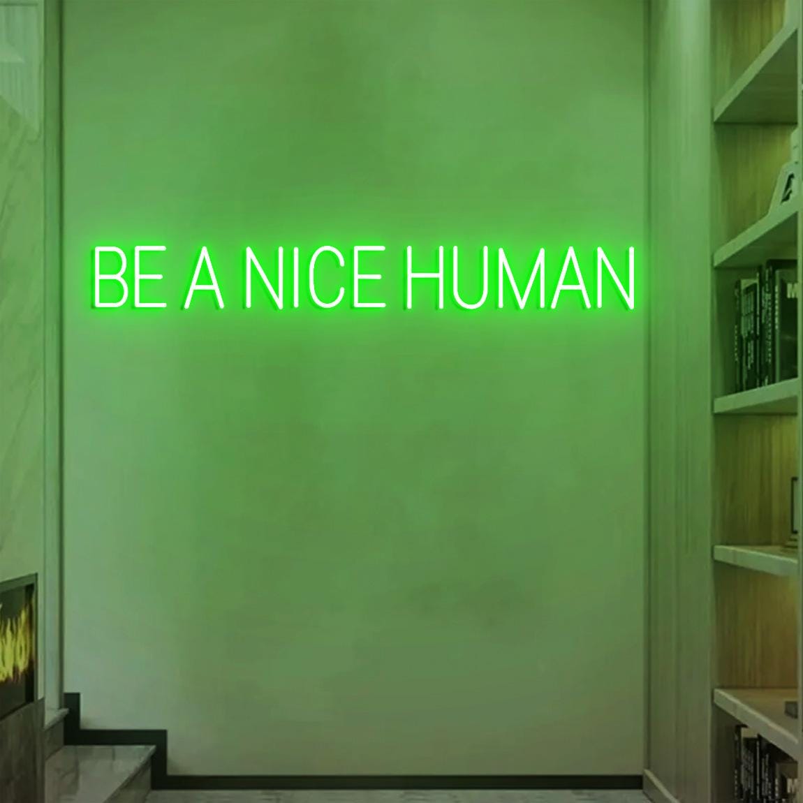 Be a Nice Human Neon Sign, Be a nice Human Wall Decor, Custom Neon Sign Positive Quote Home Vibe Decor, Be Kindness Quote Sign