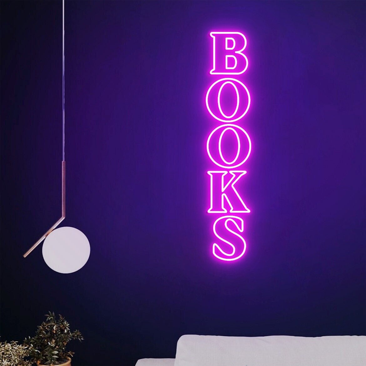 Books Neon Sign, Books Sign, Reading Room Decor, Book Lovers Gift, Personalized Library Sign, Reading Room Sign, Book Club Decor