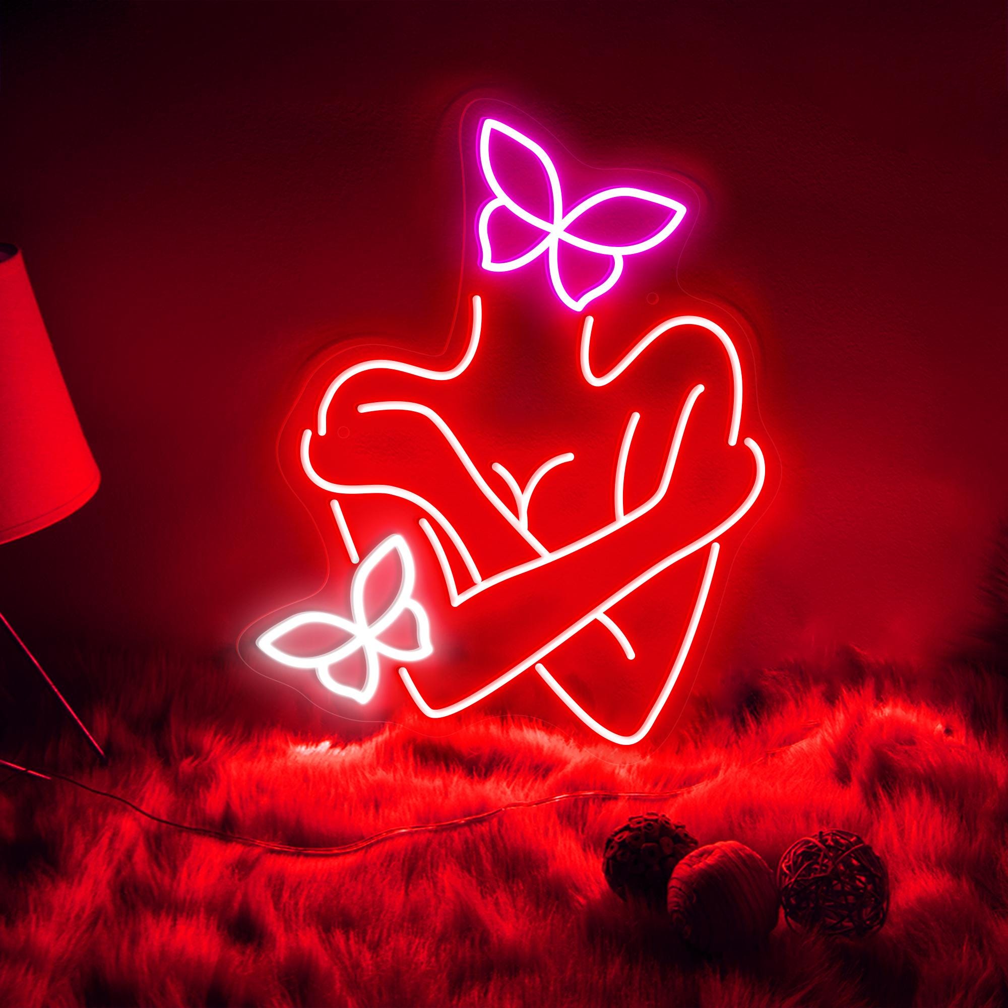 Butterfly Goddess Neon Light Sign Valentine Gift Nail Salon Decor Spa Decor Unique Personalized Gift for Mother Day Bedroom Decor Dorm Decor