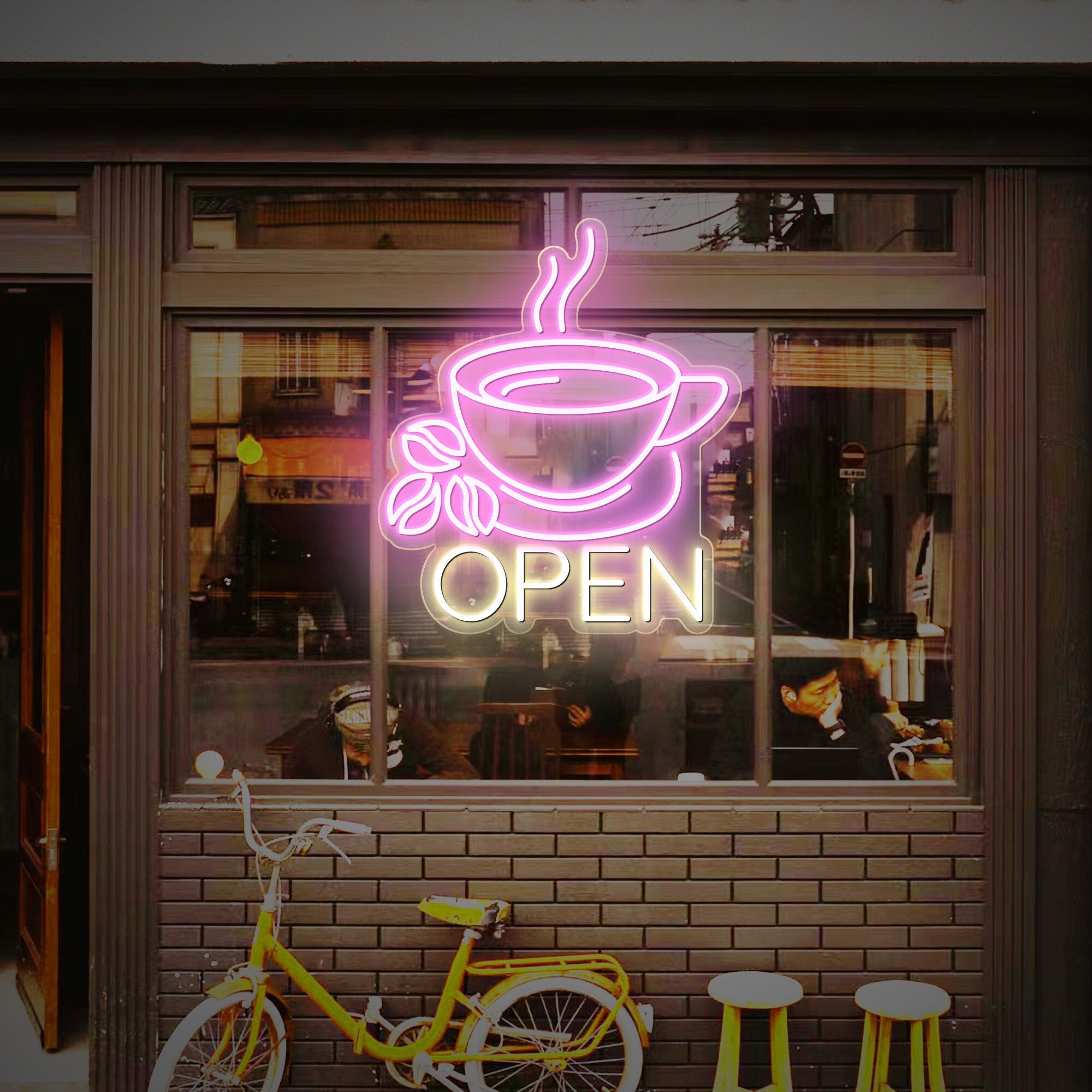 Coffee Open Neon Sign,Custom Coffee Bar Sign,Neon Coffee Sign,Cafe Bar Decor Sign,LED Neon light For coffee shop Open Sign,Custom Neon signs