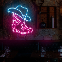 Cowgirl Boots Neon Sign, Pink Cowgirl Boots LED Neon Light Signs,Neon Light For Shop Wall Decor,Business Neon Sign,Cowgirl Gifts