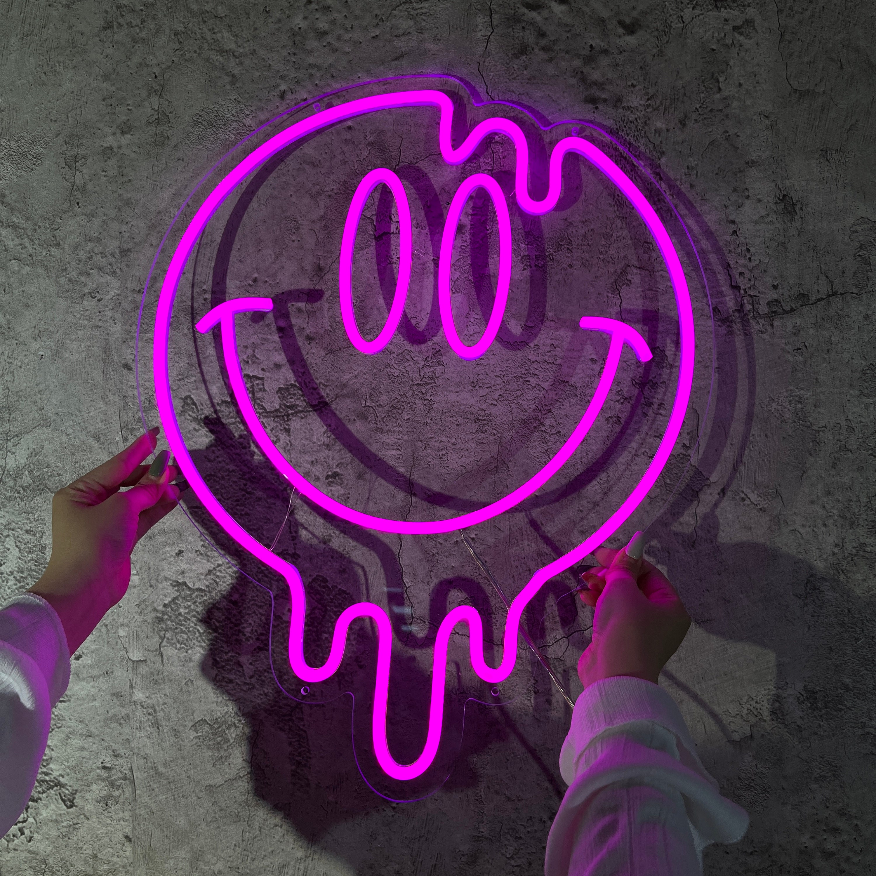 Smile Face Neon Sign, Custom Neon Sign Bedroom Decor for Kid,Happy Face Neon Sign Wall Decor, Gifts for her ,Kids Room Neon,