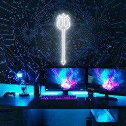 Trident Neon Light, Trident Neon Sign Light Decor, LED The Weapon Of The Sea God Sign, Poseidon Neon Signs, Trident Wall Decoration