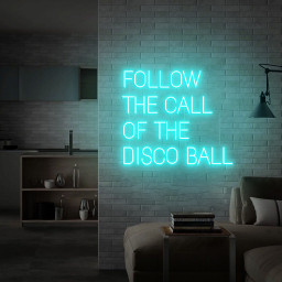 Custom Neon Sign Follow the Call of the Disco Ball Wall Decor Neon Light for Bar Sign Disco Party Decorations