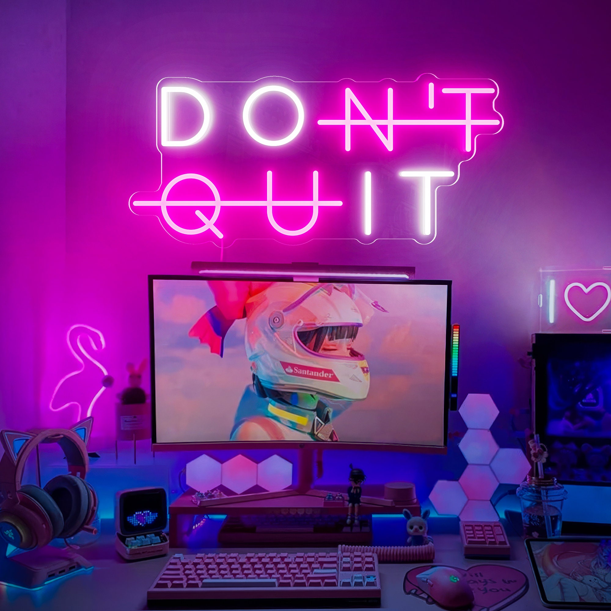 Don't Quit Neon Sign , Gym Business Sign , Wall decorations Gym Motivational Quotes , Wall Art Neon Light, Home Neon Decor ,Led Fitness Sign