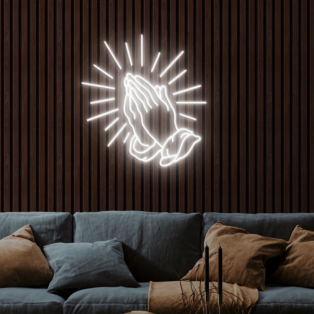 Praying Hands Neon Sign, Hands Neon Sign, Hand of God, Faith Wall Decor, Christian gifts, Jess gifts