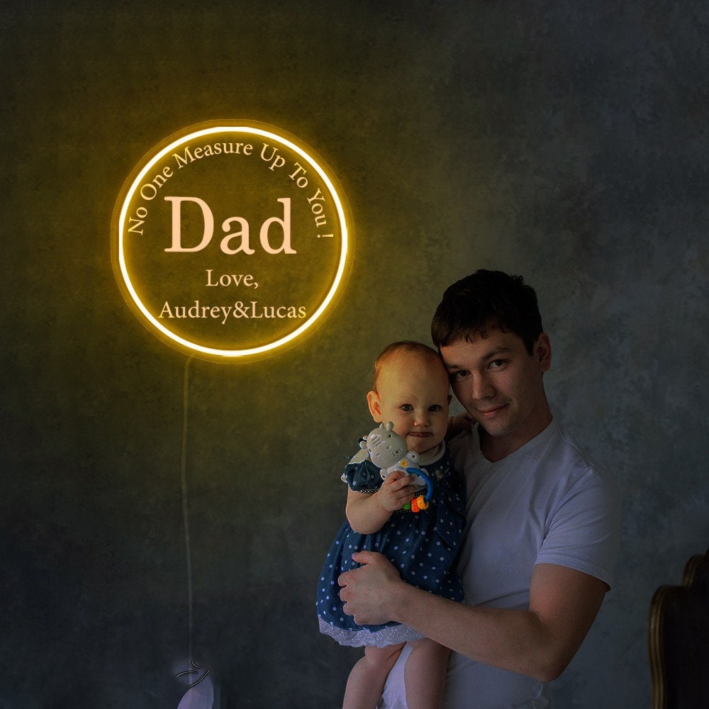 Custom Daddy Neon Sign, Papa With Kids Name, First Bump Neon Sign, Customized Kid Names, Father's Day Neon Sign, Dad Neon Sign, Gift For Dad