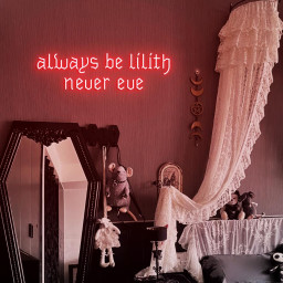 Always Be Lilith Never Eve Neon Sign, Lilith Sign for Goth Room Wall, Gothic Bedroom Wall Neon Light, Lilith Sign Wall