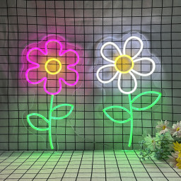 Flowers Neon Light, Neon Sign Light Decor, Led Flower Wall Backdrop, Bedroom Neon Lights, Flower Sign Led Light Wall Art Decor