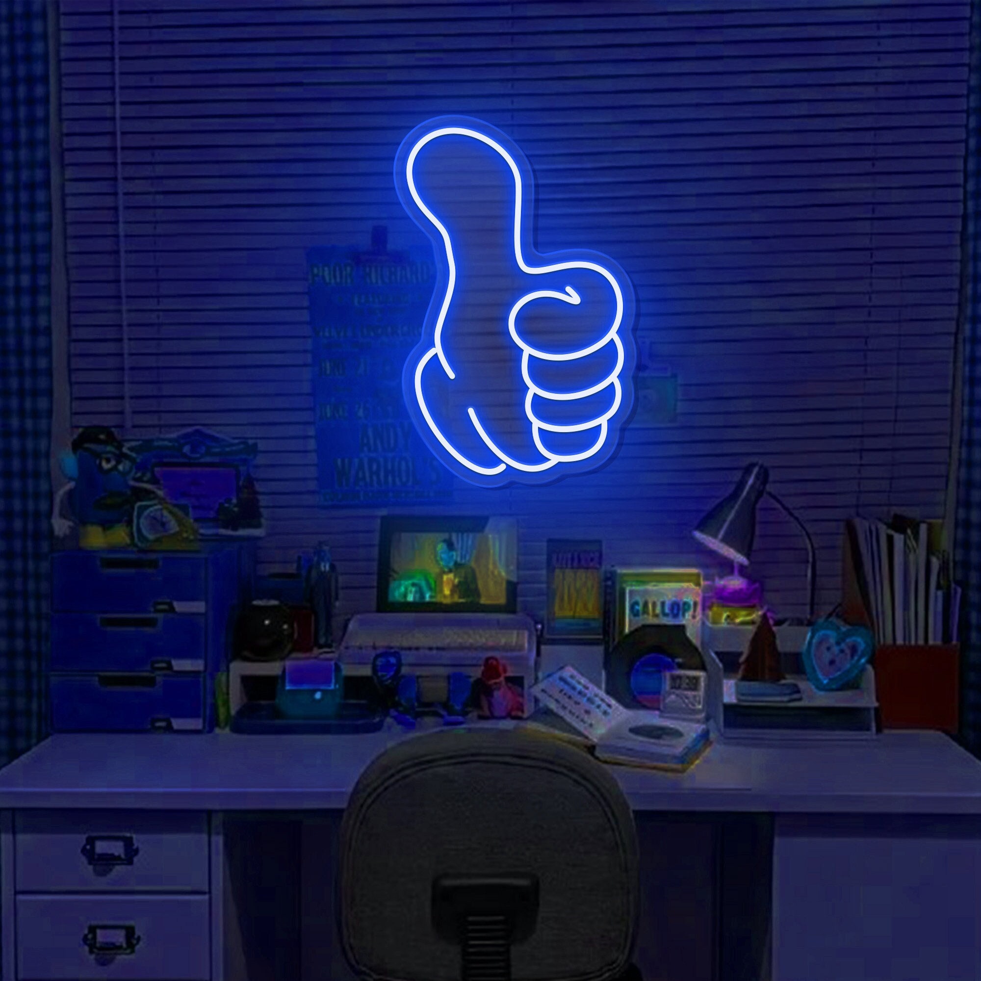 Custom Thumbs Up Neon Sign, Wall Decor, Room Decor, Gesture Neon Light Sign,Personalized Neon Light, Home Bedroom Sign, Aesthetic Room Decor