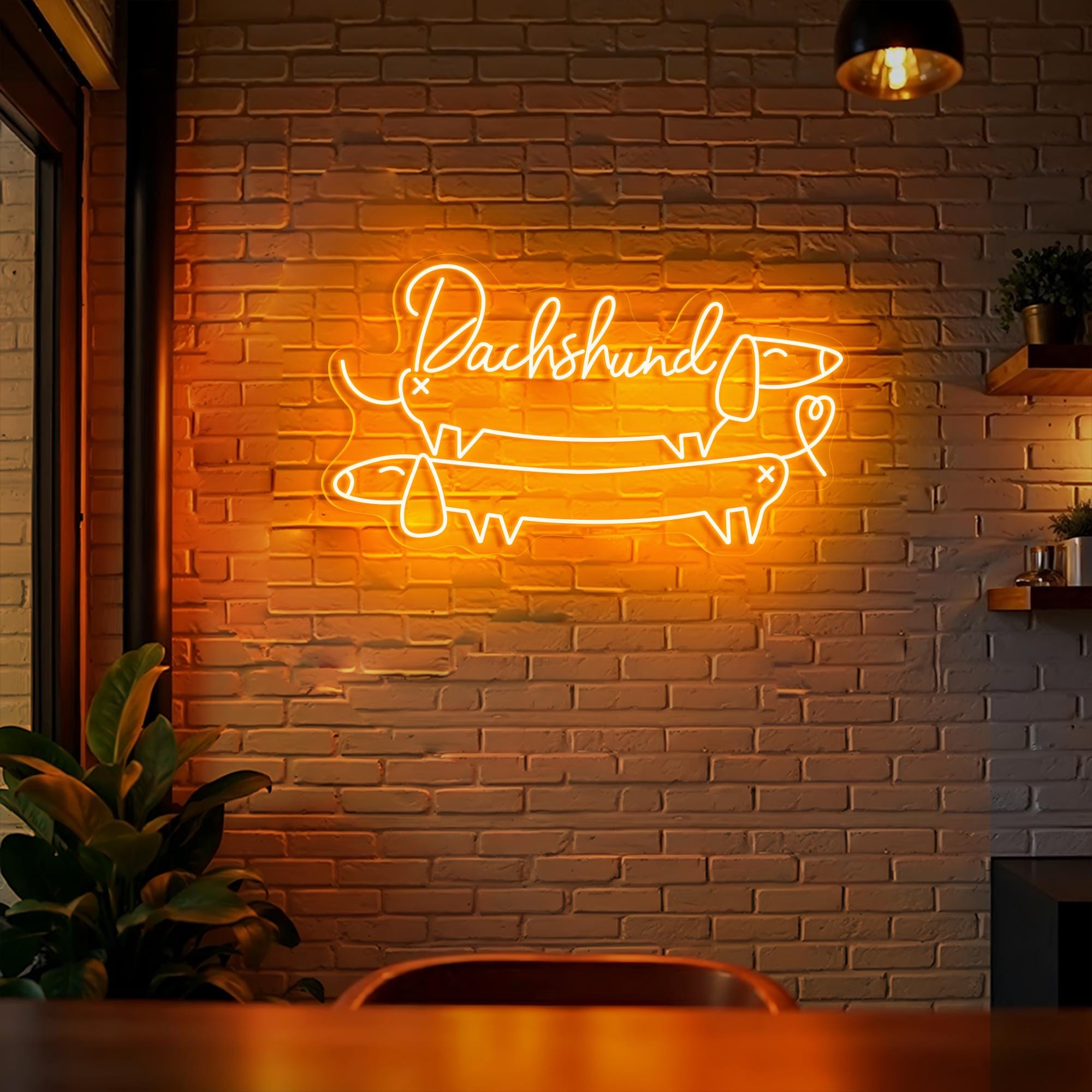 Twin Dachshunds Neon Sign Dog Neon Sign Pet Neon Light Dog Lover Home Decor Funny Animal Poster Animal Lover Gift Home Decor Gift for Her