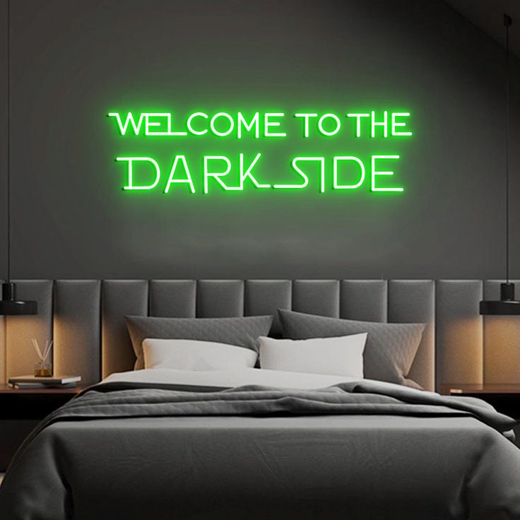 Welcome to the Dark Side, Neon Sign Light, Neon Signs for Game Room Man Cave Bedroom Wall Decor Birthday Gift