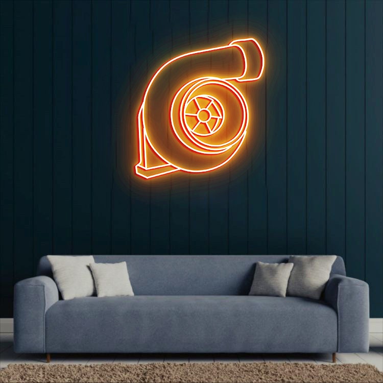 Turbo Neon Light, Turbo Wall Art, Car Garage Decor, Man Cave Gift, Gift for Men