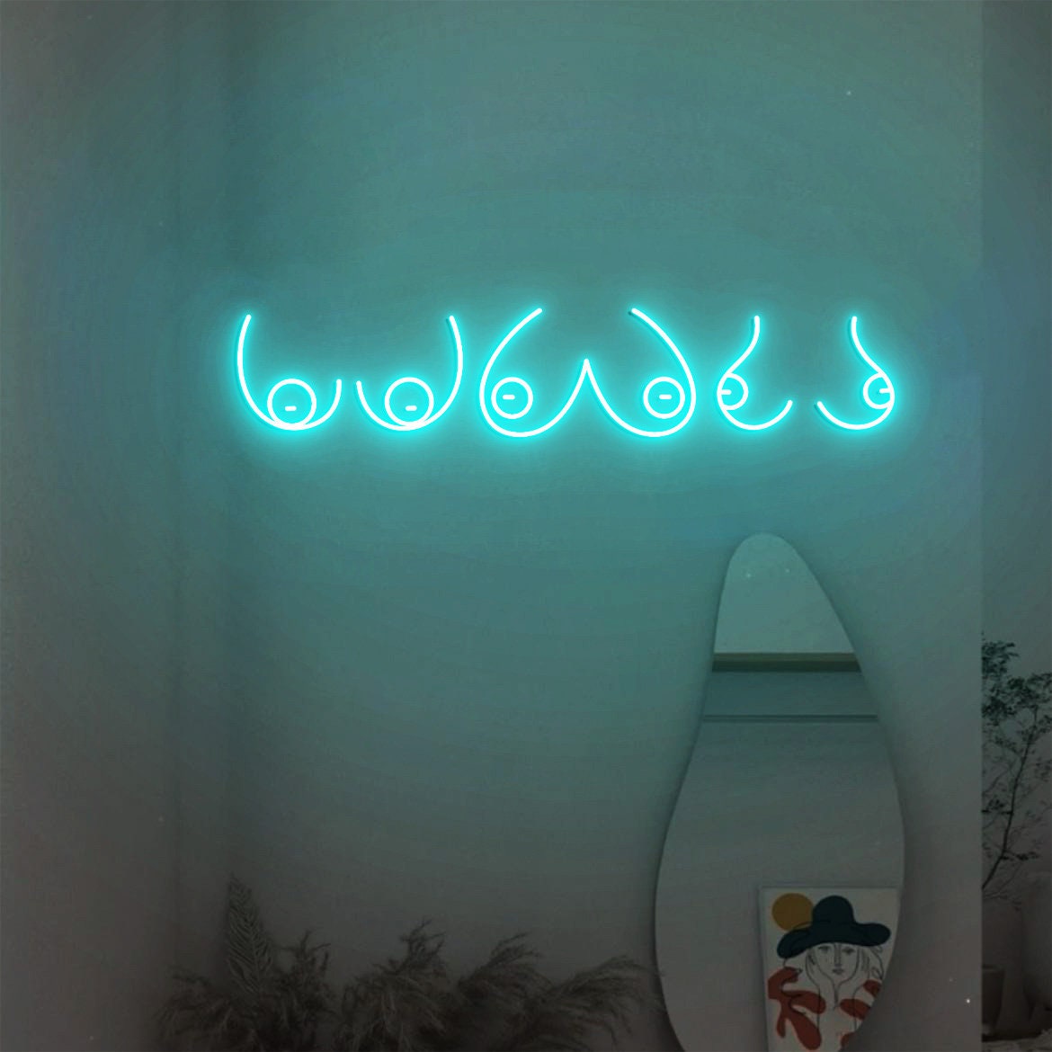 Breast Neon Sign, Breast Art, Body Positivity Wall Art, Feminist Wall Art, Woman Body Positive, Body Positive Art, Breast Cancer Awareness