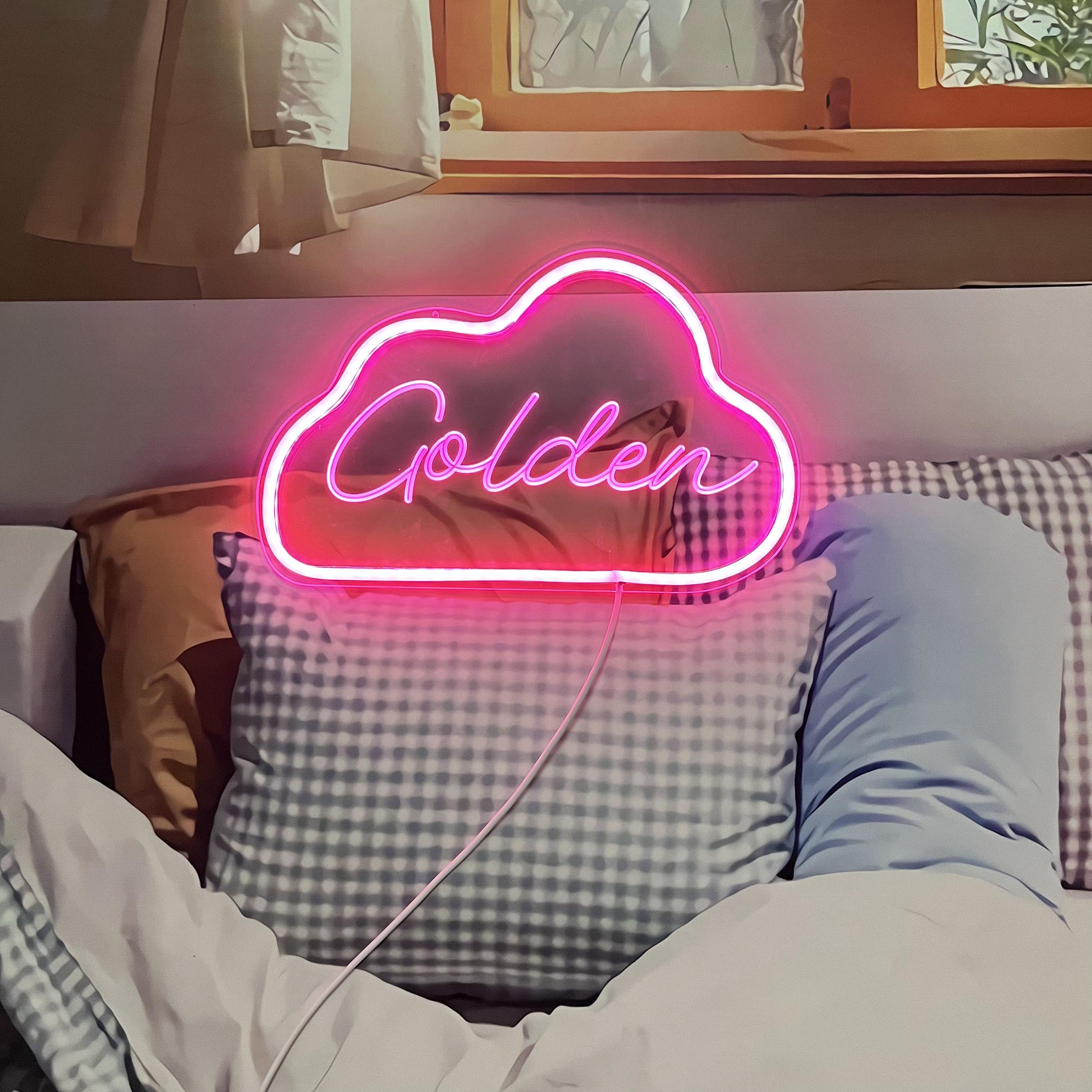 Neon Sign Name Custom Night Light USB Aesthetic Children Room Decor for Girl Boy Kids Bedroom Birthday Gift Led Lamp Anime Wall Home Cartoon