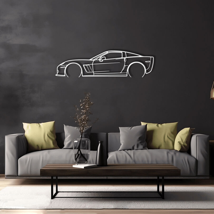 Chevrolet Corvette Grand Sport 2013 Raised Steel Wall Art