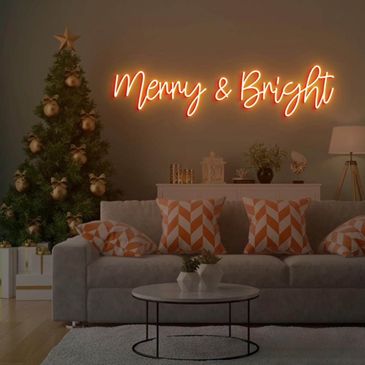 Merry and Bright Neon Sign, Merry Bright Holiday Home Decor, Sign for Xmas decor, Decorative Sign for Christmas Festive, Holiday Signs