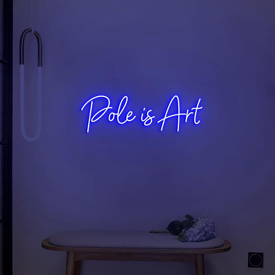 Pole is Art Neon Sign, Pole Dancing Classes Wall Art, Neon Sign for Pole Studio Decoration, Home Pole Room Decor Idea, Gift for Pole Dancer