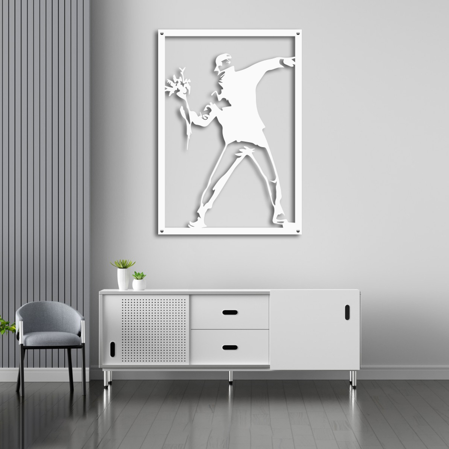 Banksy – Love Is In The Air (Flower Thrower) Adaption