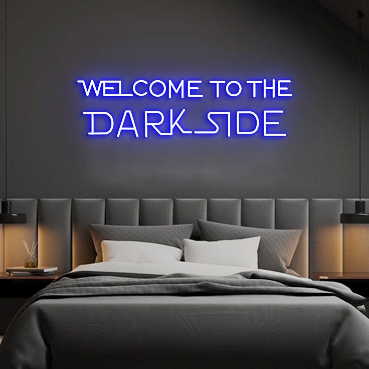 Welcome to the Dark Side, Neon Sign Light, Neon Signs for Game Room Man Cave Bedroom Wall Decor Birthday Gift