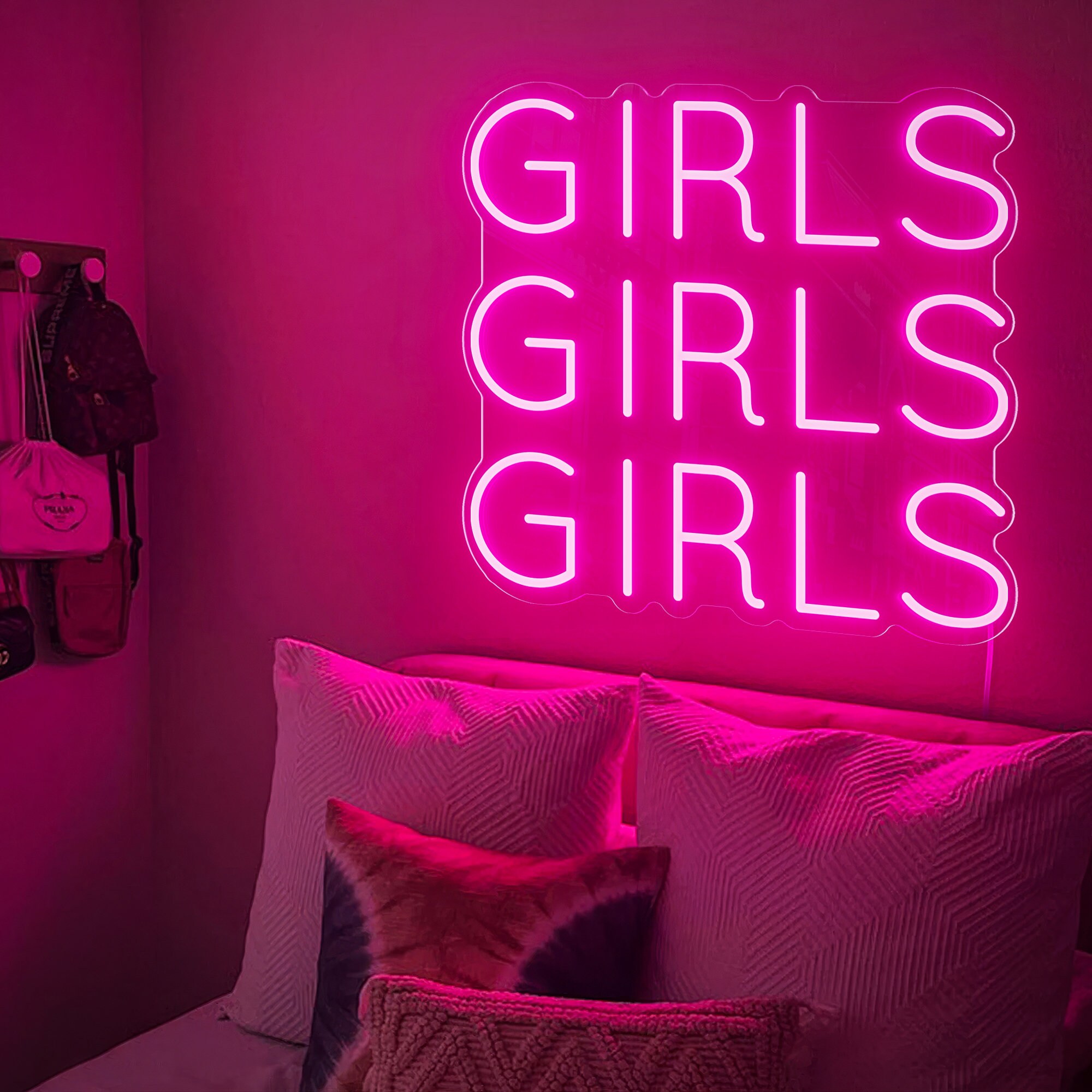 Girls Girls Girls neon sign|Music Bar Neon Decoration|Led Neon Light Sign for Home Bar Party Decor|Neon Sign Bedroom|Neon Light