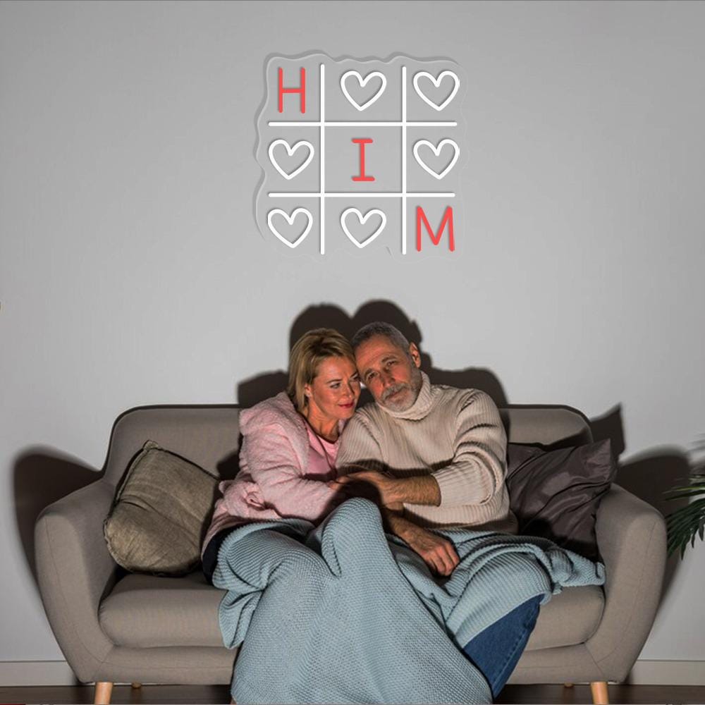 Love Him And Love Her Xoxo Couple Neon, Valentine's Day For Women And Men Neon, Couple Neon for Women, Valentine's Day Gifts, Valentines Day