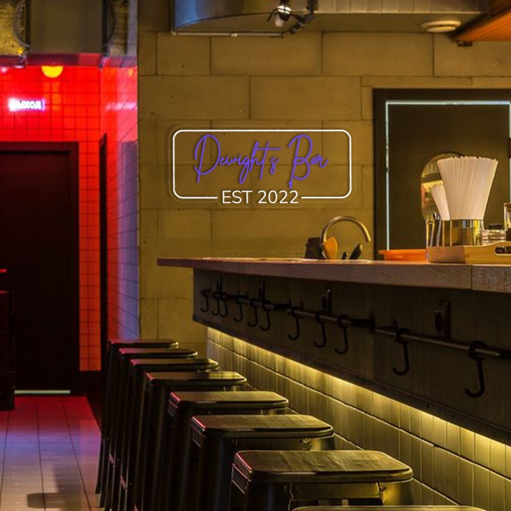 Personalized Bar Sign,Custom Home Bar Sign Decor,Bar Club Signage, Bar wall Art Decor, Neon Sign for Dad,Gifts for Friend, Father's Day gift