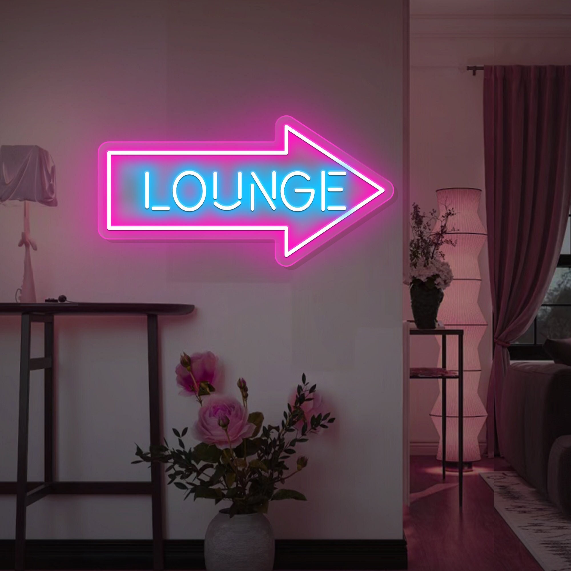 Lounge Led Neon Sign / Lounge room decoration / Lounge Neon Sign/ Club Neon Sign/ Bar Neon Sign/ Neon Pub Sign/ Personalized Gift/Wall Decor