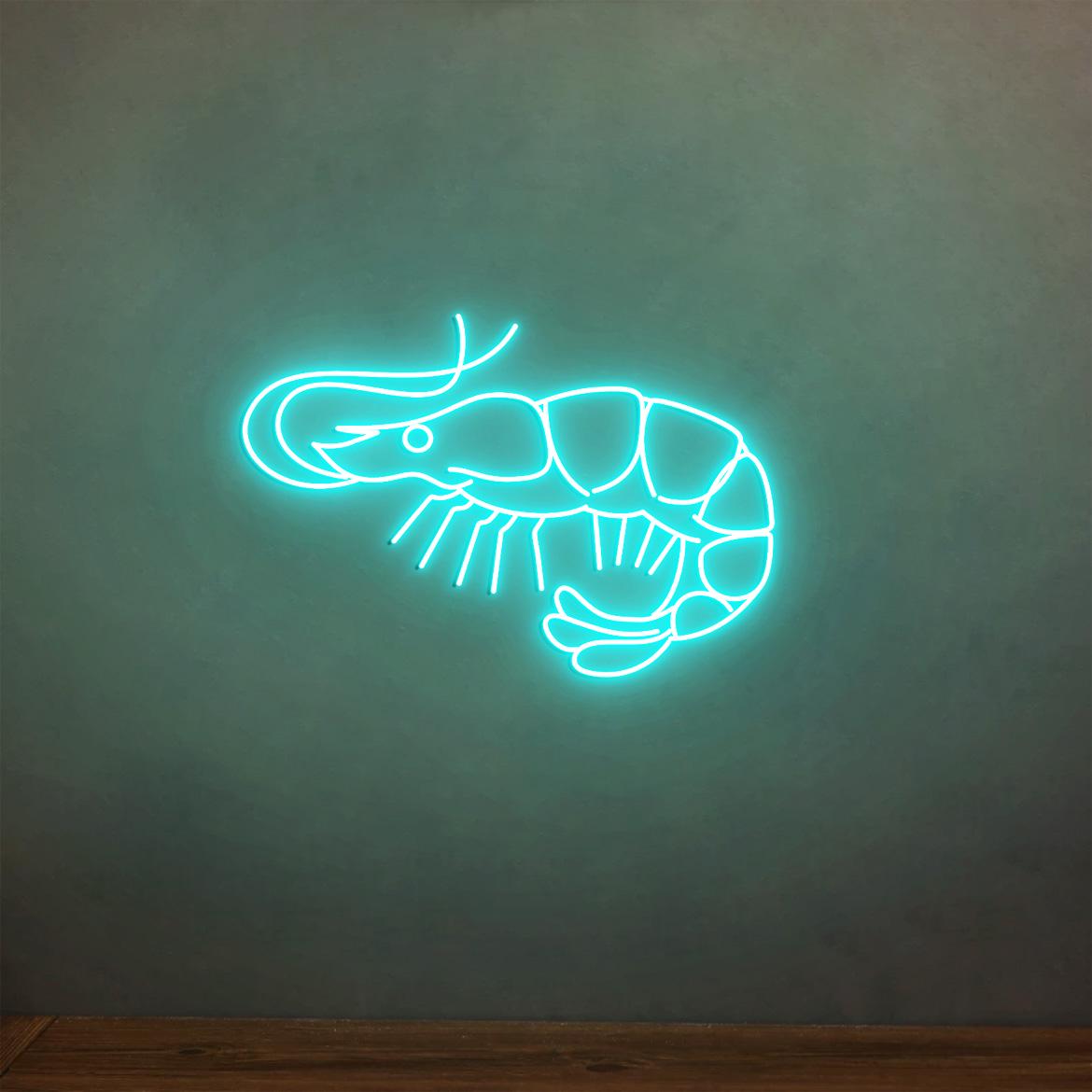 Shrimps Led Neon Light, Seafood Restaurant Wall Decor, Shrimps Decorations, Ocean Animals Shrimps, Shrimps Kitchen Chef Decor, Cute Shrimps