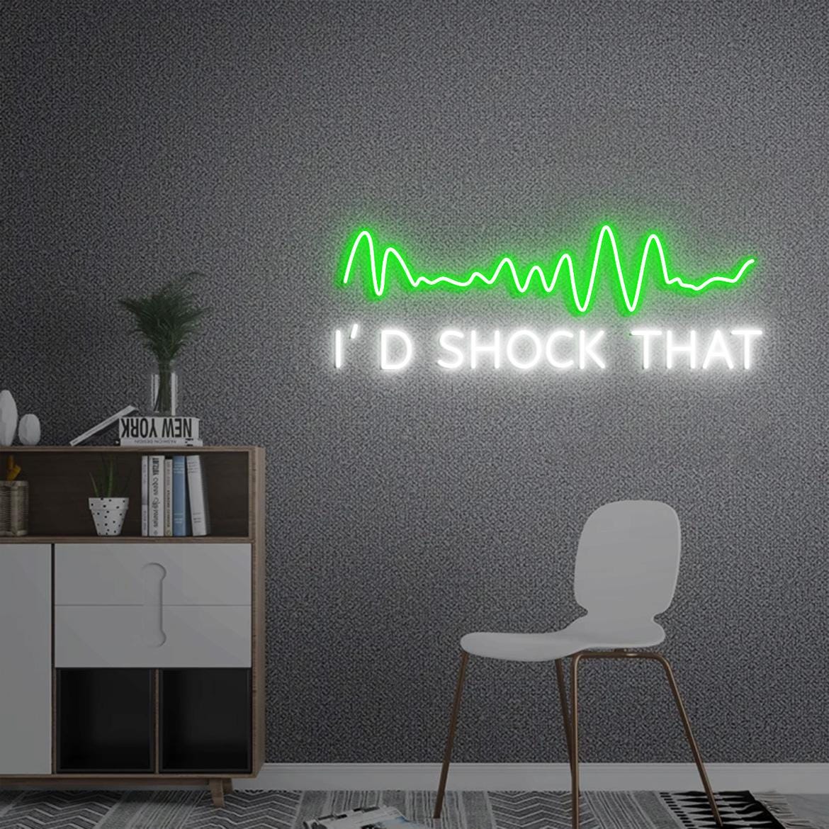 I'd shock that Neon Sign, Funny Nursing, Gift for Nursing Student, Sign for Nurse Room Decor, Cardiology Heart Nurse, Nursing Sign