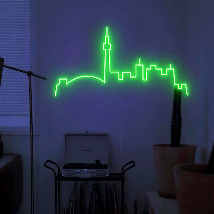 Toronto Skyline Neon Sign, Toronto City Decor, Skyline Neon Light, Custom Skyline Neon Sign