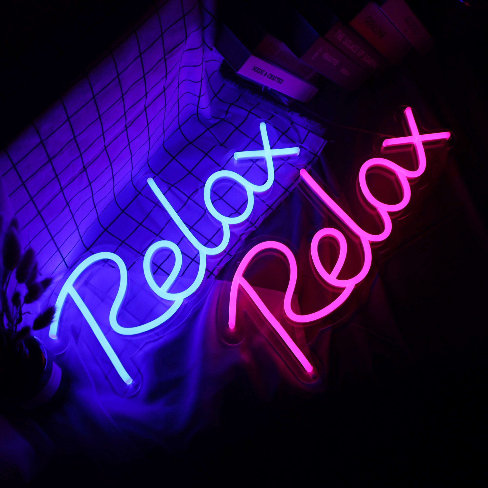 Relax Neon Sign | Relax Wall Art | Neon sign Bedroom | Room Decor | Cafe Shop Relax Light Sign | Relaxation | Relax Sign for Bathroom