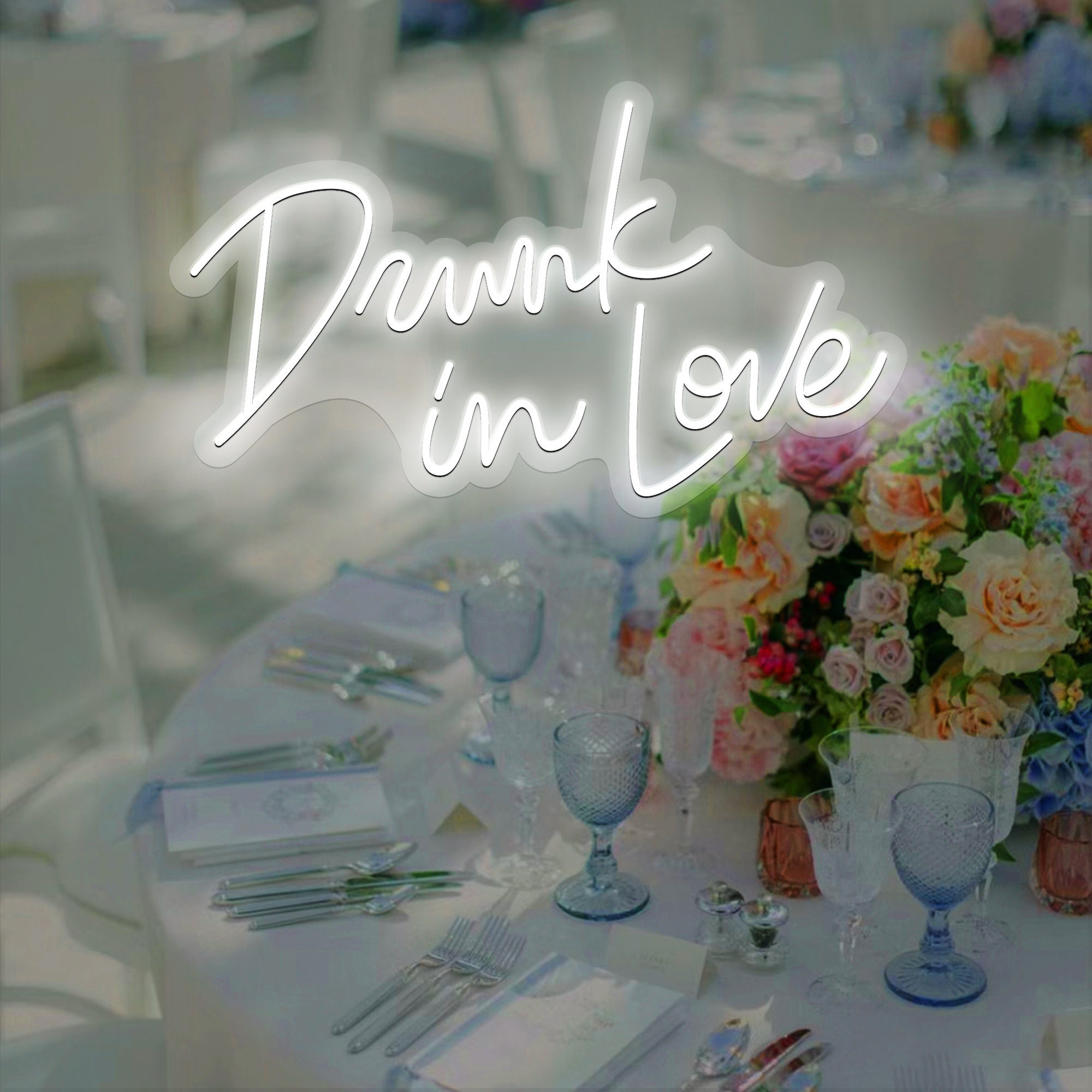 Drunk in Love Neon Sign| Custom Wedding Decor| Led Lights Wall Decor|Custom Sign Wedding Backdrop| Wedding Sign Personalized Gifts