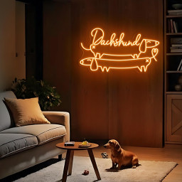 Twin Dachshunds Neon Sign Dog Neon Sign Pet Neon Light Dog Lover Home Decor Funny Animal Poster Animal Lover Gift Home Decor Gift for Her