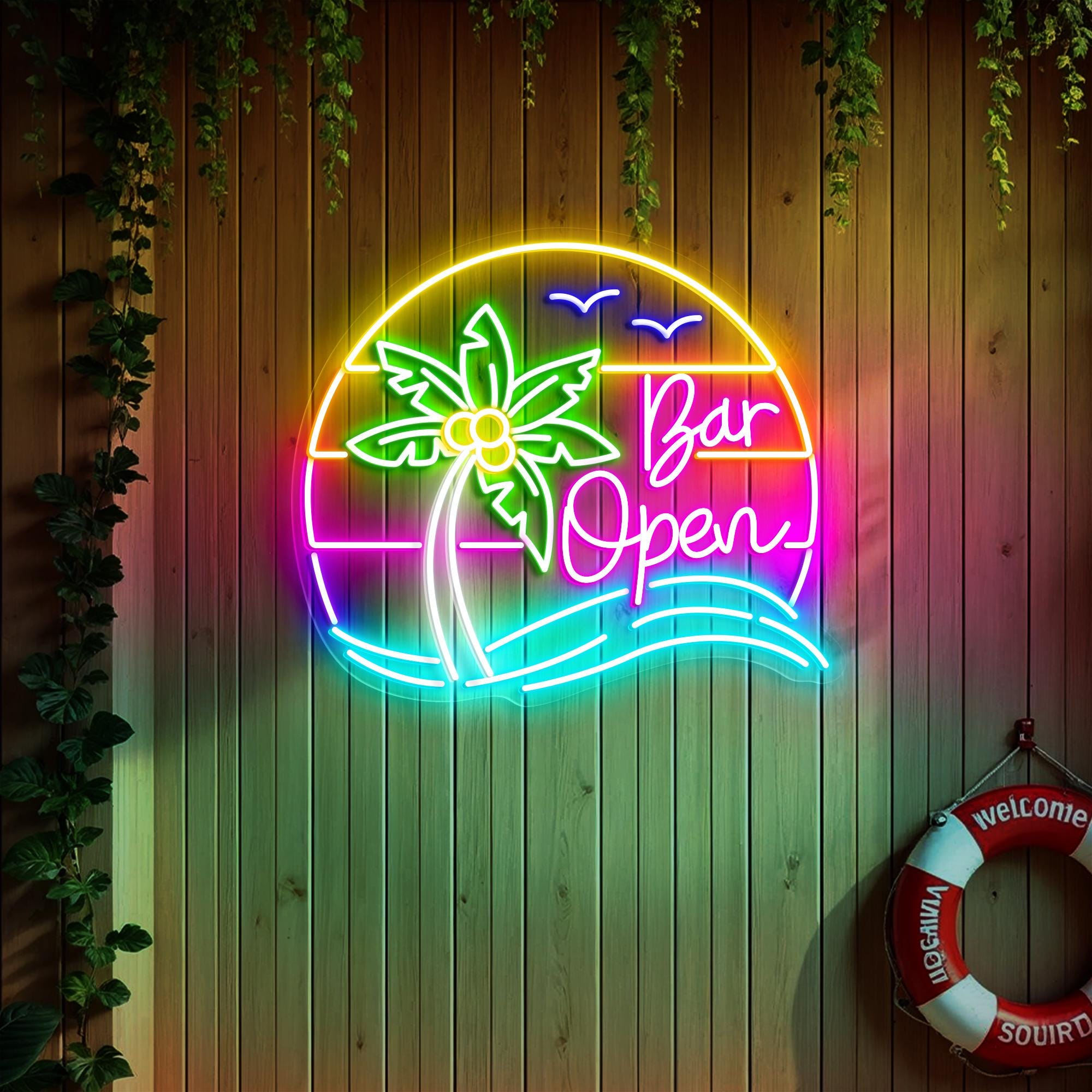 Bar Open Neon Sign Open Sign for Bar Custom Business Sign Welcome LED Neon Sign on Bar Club Decor Personalized Sign Restaurant Wall Decor