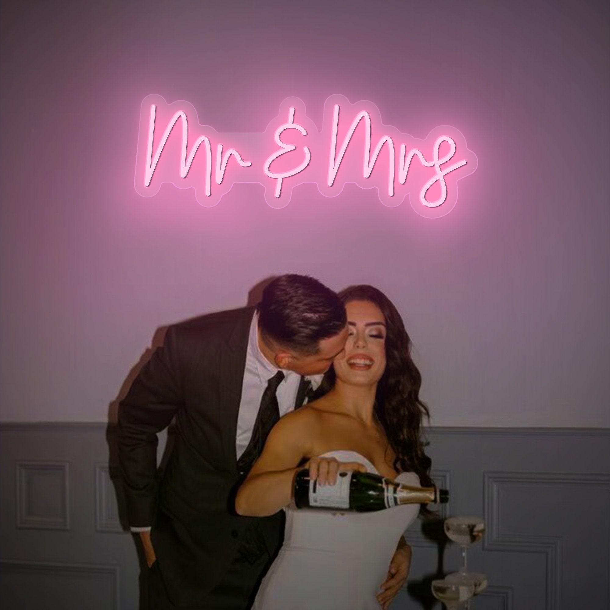 Mr & Mrs Wedding Neon Sign,Mr Mrs Neon Sign, Custom Wedding Decor,Led Neon Sign, Wedding Backdrop,Neon Wedding Sign, Personalized Gift