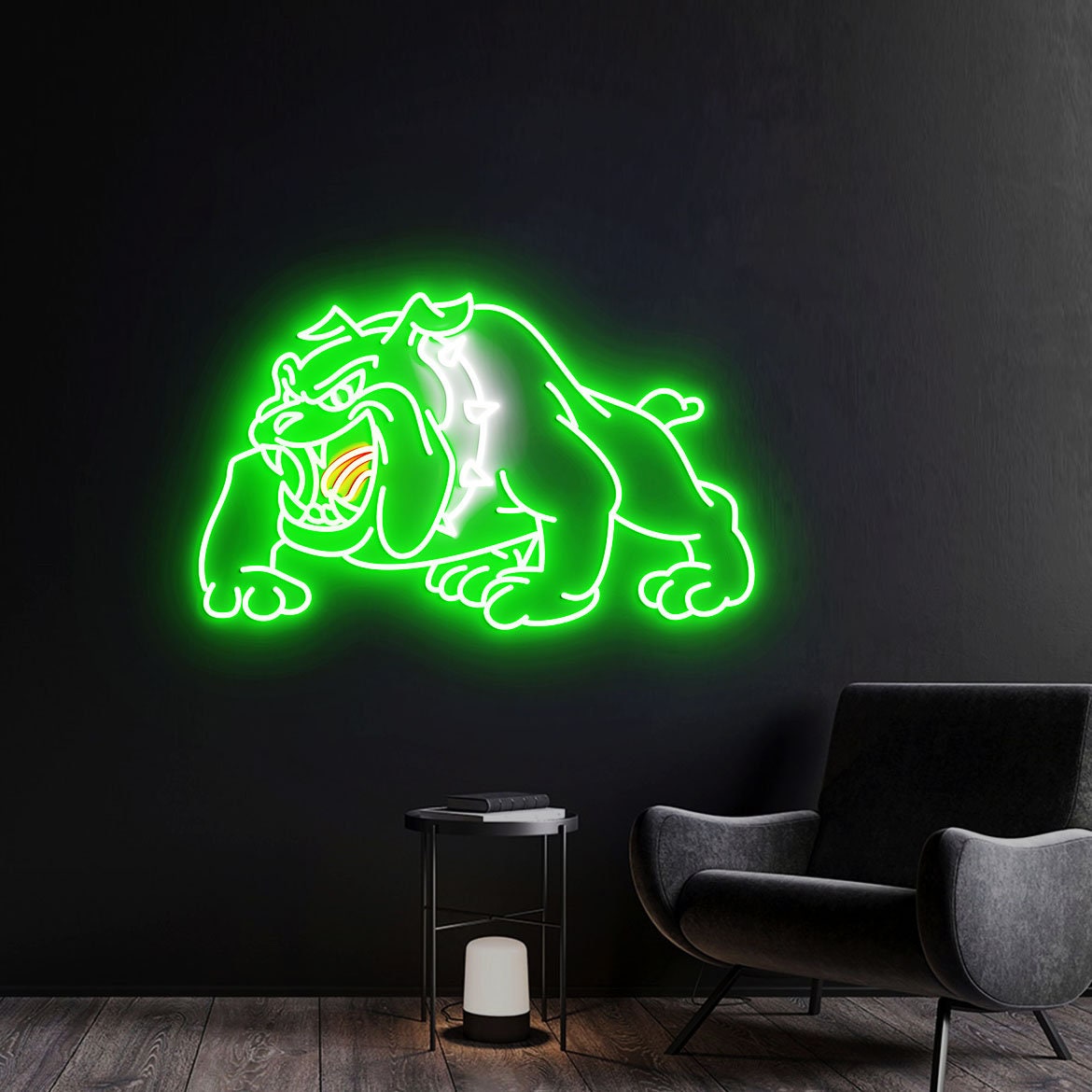 Bulldog Neon Light, Neon Sign Light Decor, Bulldog Bedroom Neon Sign, Bedroom Neon Lights, Home Neon Light, Animal Neon Sign Wall Decoration