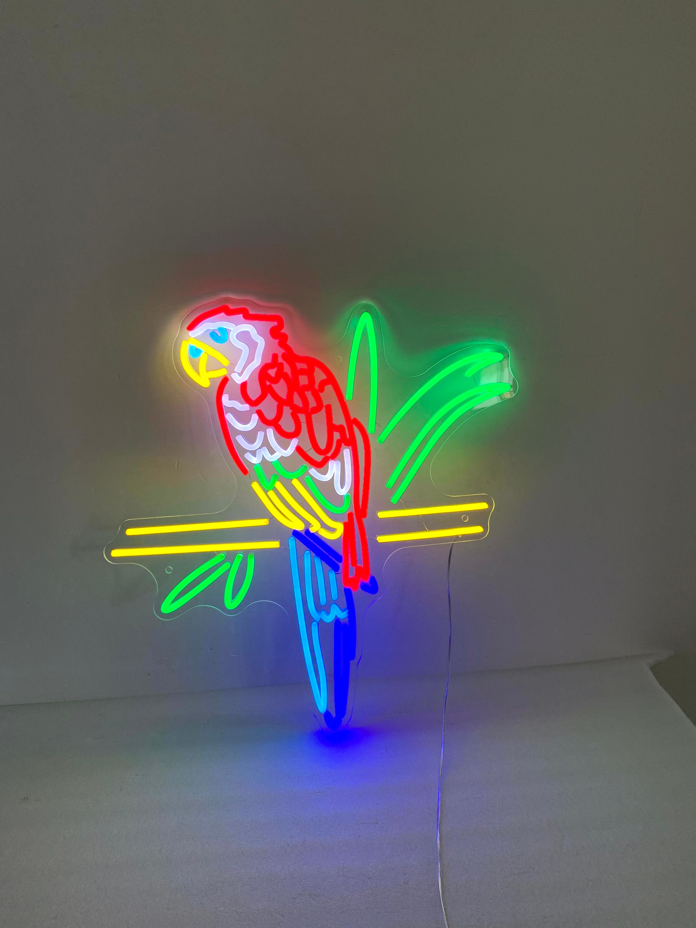 Parrot Neon Sign, Parrot LED Light, Parrot Neon Light, Parrot Led Sign, Animal Lover, Club Room Wall Decor, Bar Neon Light