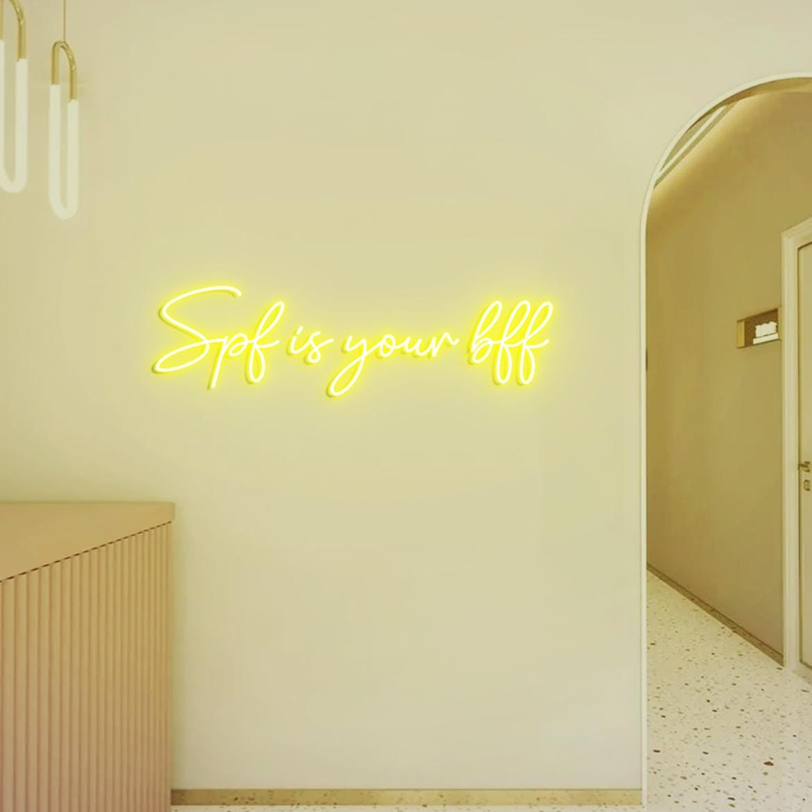 Spf is your bff Neon Sign, Sun Protection Skincare Clinic Wall Sign, Sunscreen & Skincare Sign, Spa Room Sign, Aestheticians
