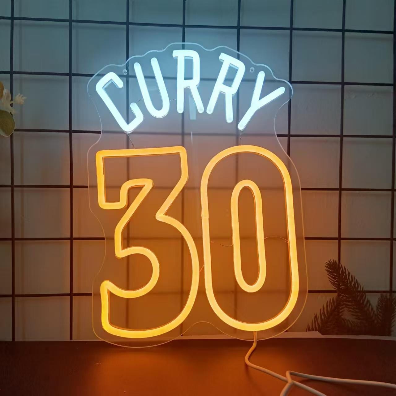 CURRY 30 Neon Sign | Custom Neon Sign | Neon Sign Wall decor | neon Sign Aesthetic | Neon sign art | Neon Led Light | Gift for boy