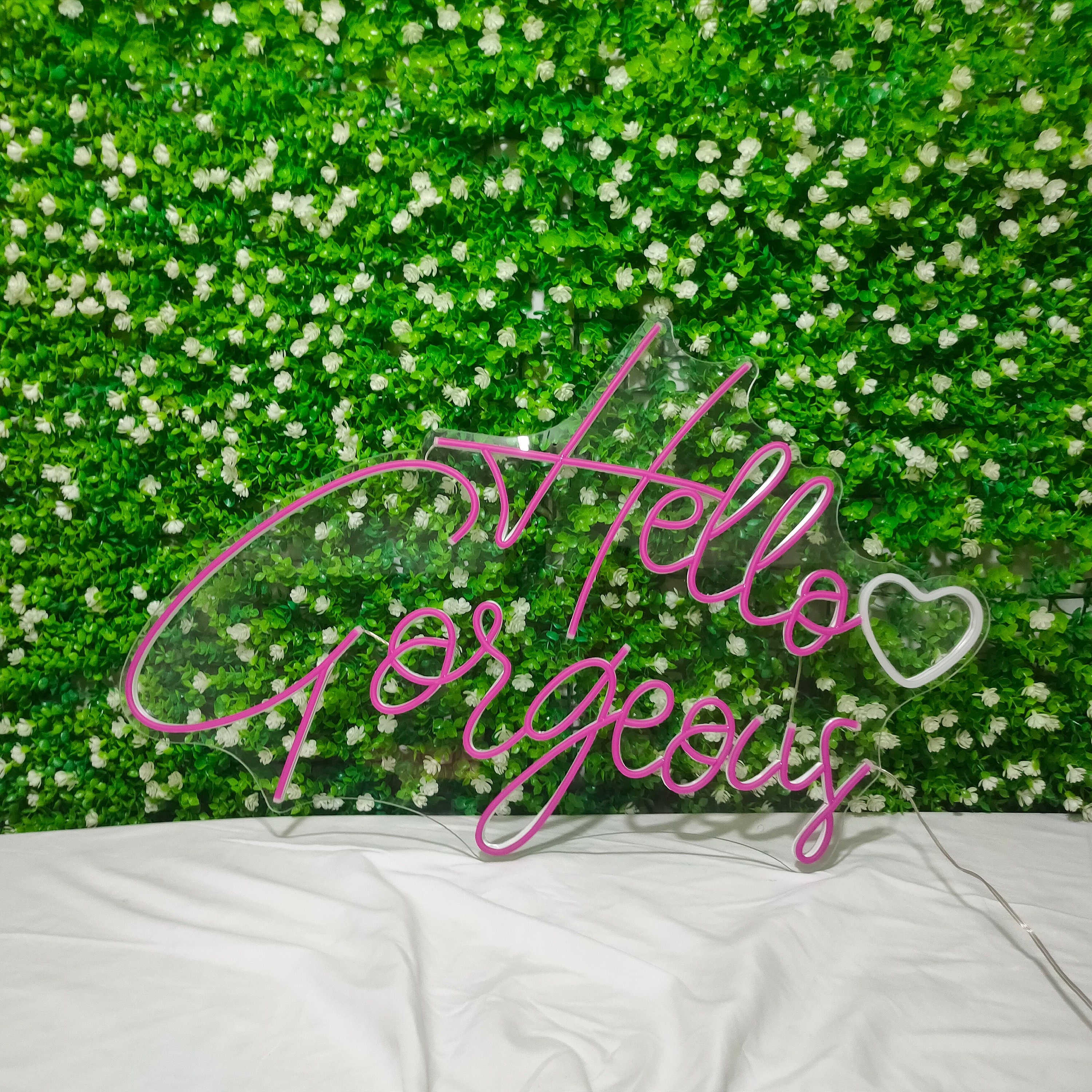 Custom Neon Sign | Hello Gorgeous Neon Sign | Wedding Neon Sign | Led neon sign | Customized Neon Sign | Neon Name Sign| Neon Sign Light