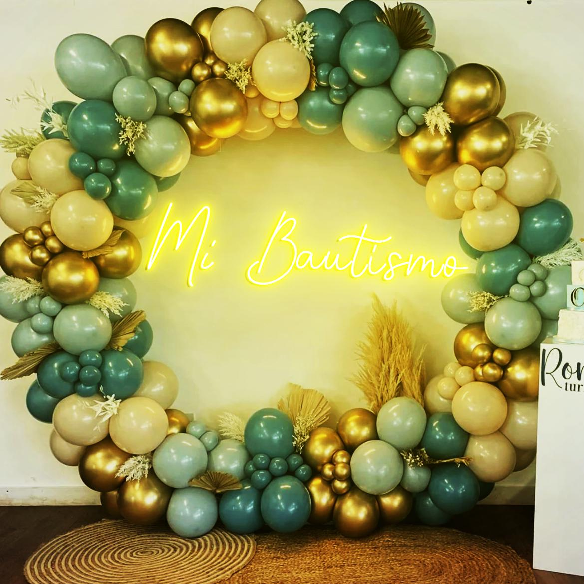 Mi Bautismo Neon Sign, My Baptism Spanish Party Backdrop Wall Neon Light, Christening Party First Communion Religious Party Decorations