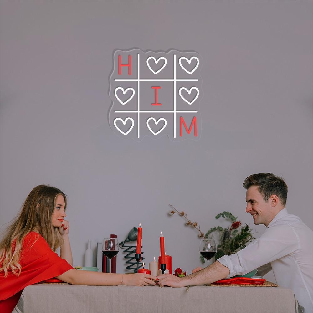 Love Him And Love Her Xoxo Couple Neon, Valentine's Day For Women And Men Neon, Couple Neon for Women, Valentine's Day Gifts, Valentines Day
