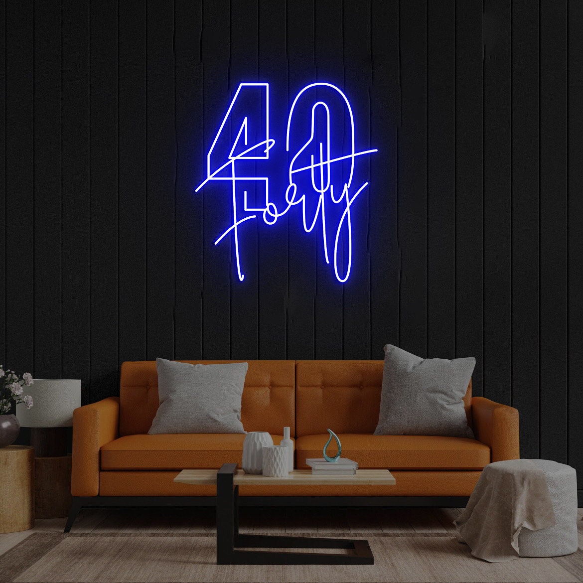 40 Forty Neon Sign, 40th Birthday Decorations,Custom Birthday Neon Light Sign, 40th Birthday Decor, 40th Birthday Neon Sign