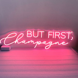But First Champagne Neon Light, Champagne Wall Art, Custom Champagne Neon Wedding Sign Wall Art