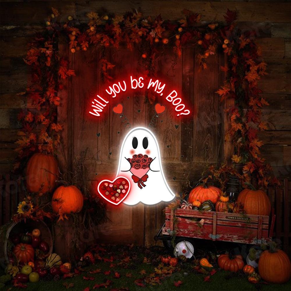Will You Be My Boo Neon Sign, Ghost Neon, Valentines Day Hoodie, XOXO Neon, Women Valentines Day Neon Sign, Heart Neon, Happy Valentines Day